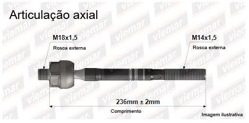 Brao articulao axial VIEMAR (New Fit/City 09-14)